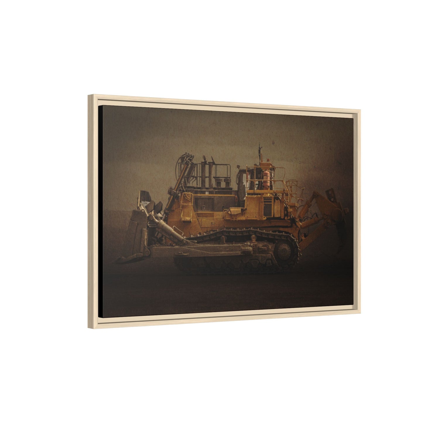 Big Komatsu Dozer | Framed Wall Art on Stretched Canvas