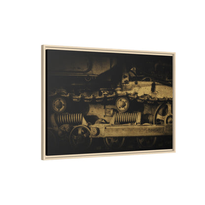 Dramatic Crawler Tracks | Framed Wall Art on Stretched Canvas