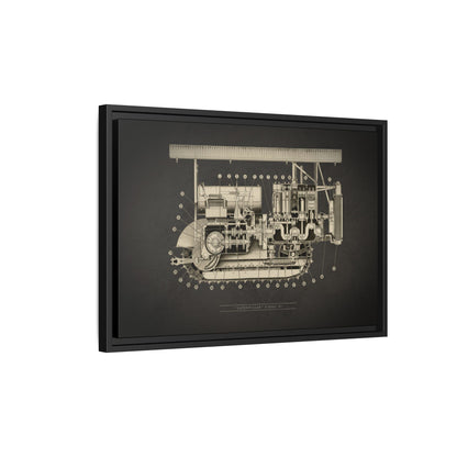 Vintage D7 Crawler Cutaway | Framed Wall Art on Matte Canvas