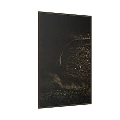 Epic Dozer Track Triptych Left | Matte Canvas Print (Framed)