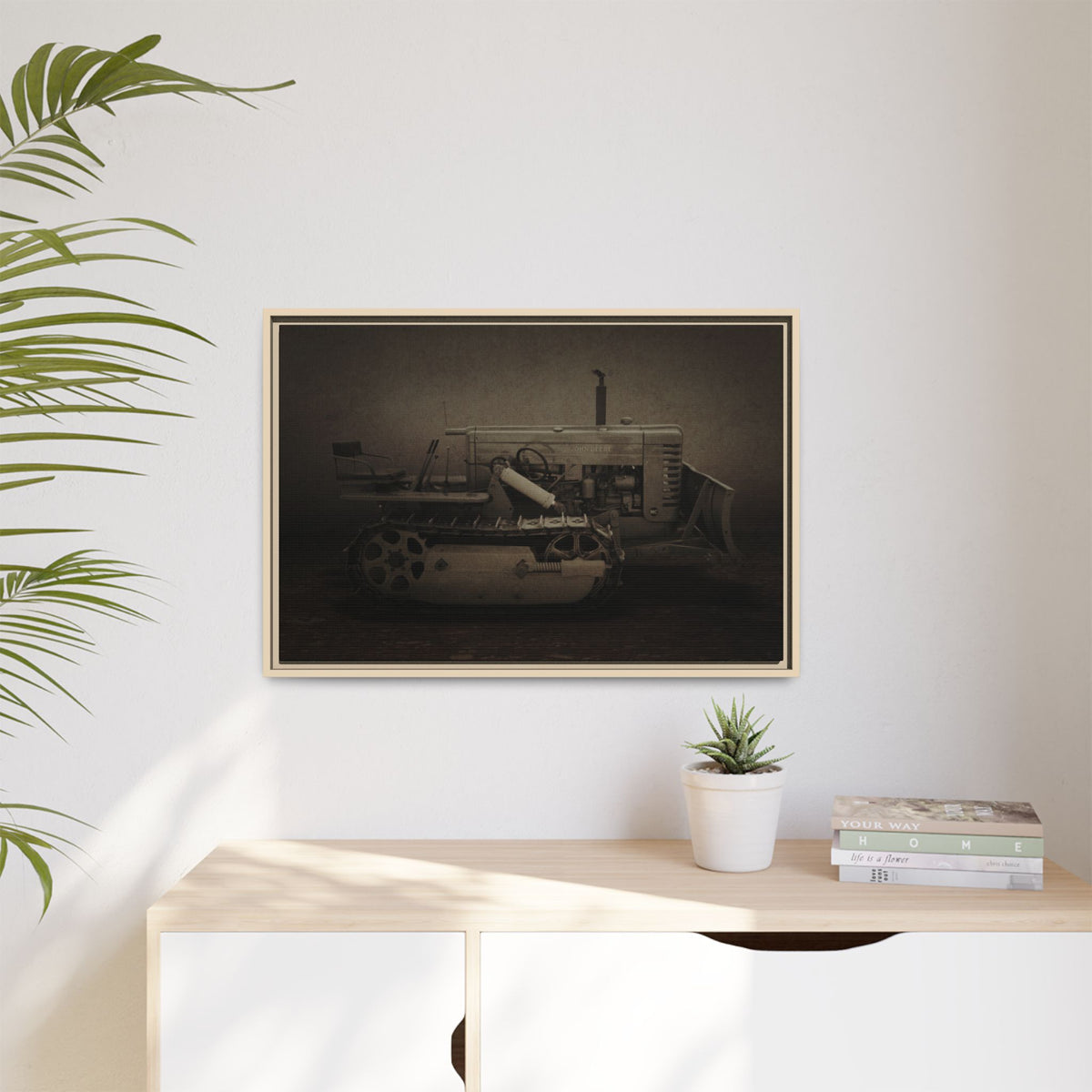 Vintage John Deere MC | Framed Wall Art on Stretched Canvas