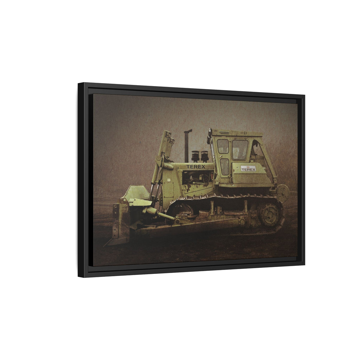 Classic Terex Dozer | Framed Wall Art on Stretched Canvas