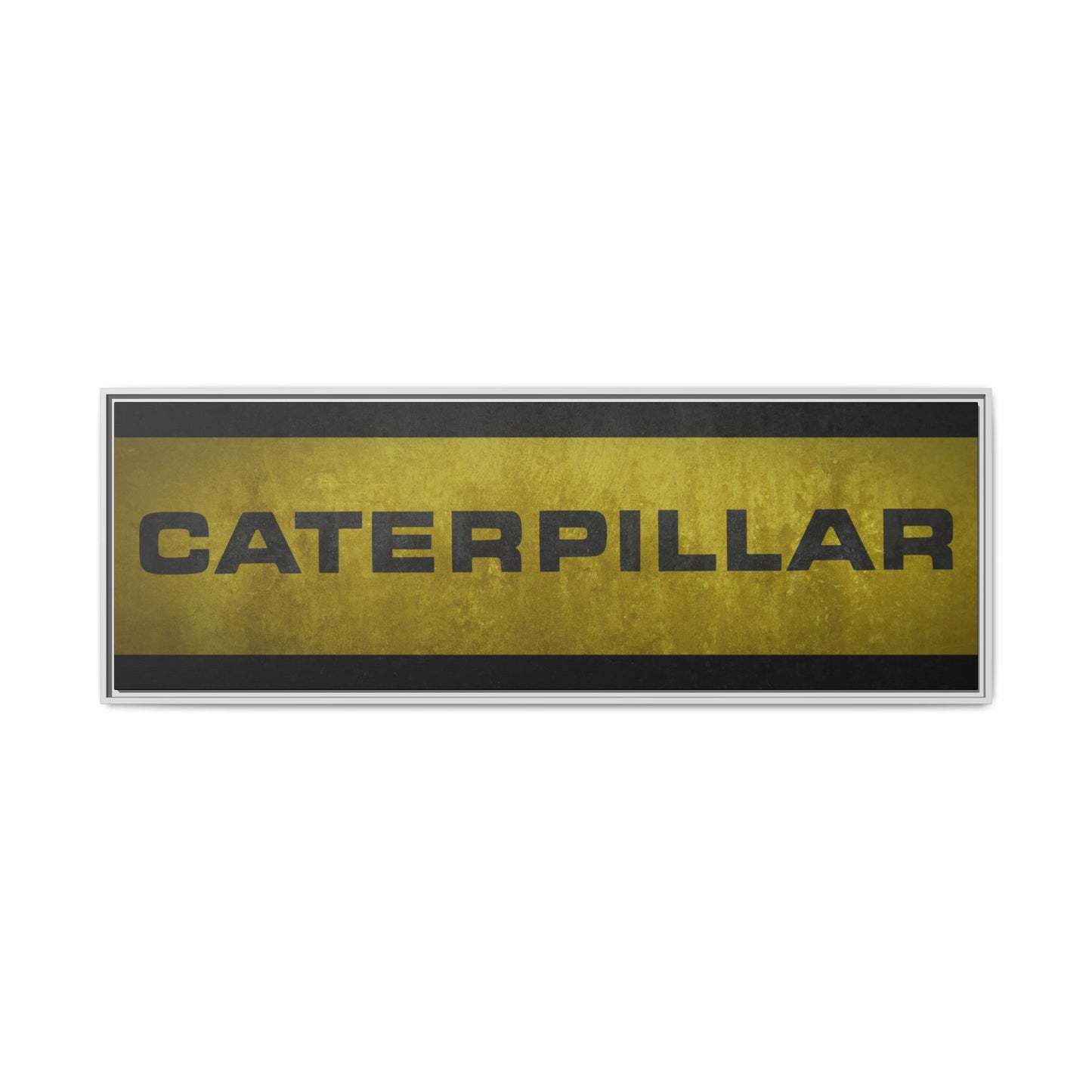 Big Yellow Vintage Lettering | Framed Canvas Wall Art