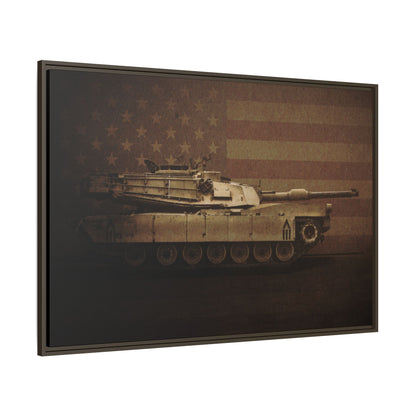 Patriotic Abrams M1 Tank | Framed Wall Art on Stretched Canvas