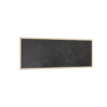 Minimalist Topographic Graphic Art - Framed Canvas