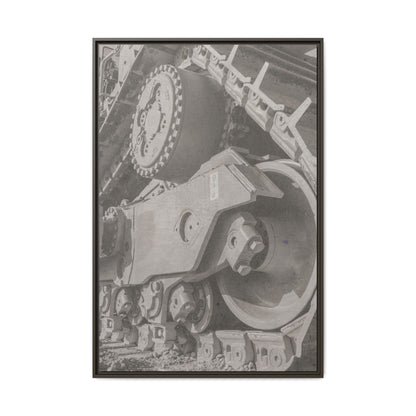 Epic D8 Dozer Triptych | Light Gray | Center Panel | Jondo | Matte Canvas Print (Framed)