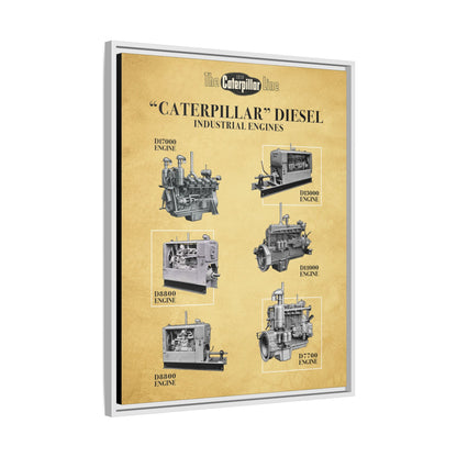 Diesel Power Engine Line Vintage Advertisement | Framed Wall Art on Canvas