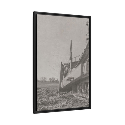 Epic D8 Dozer Triptych | Light Gray | Left Panel | Jondo | Matte Canvas Print (Framed)