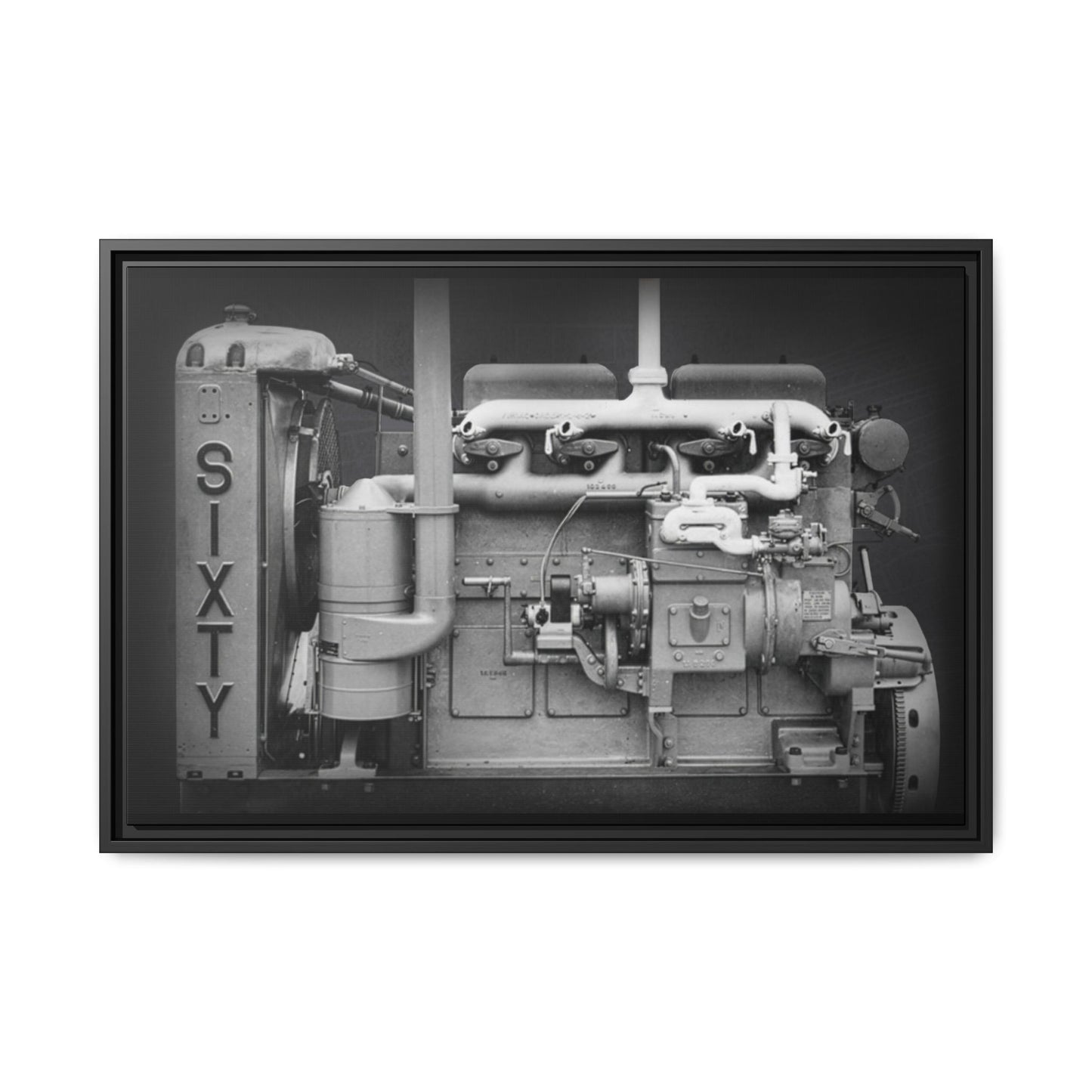 Vintage Caterpillar Power System Sixty Wall Art on Framed Canvas