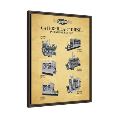 Diesel Power Engine Line Vintage Advertisement | Framed Wall Art on Canvas