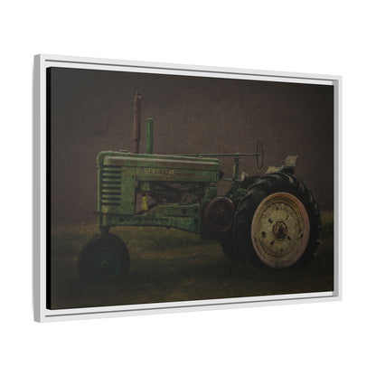 Vintage Weathered John Deere Model G | Framed Wall Art on Stretched Canvas