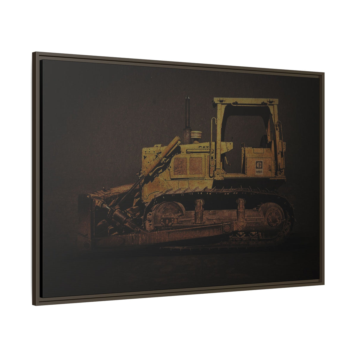 Classic D6D Dozer | Framed Wall Art on Stretched Canvas