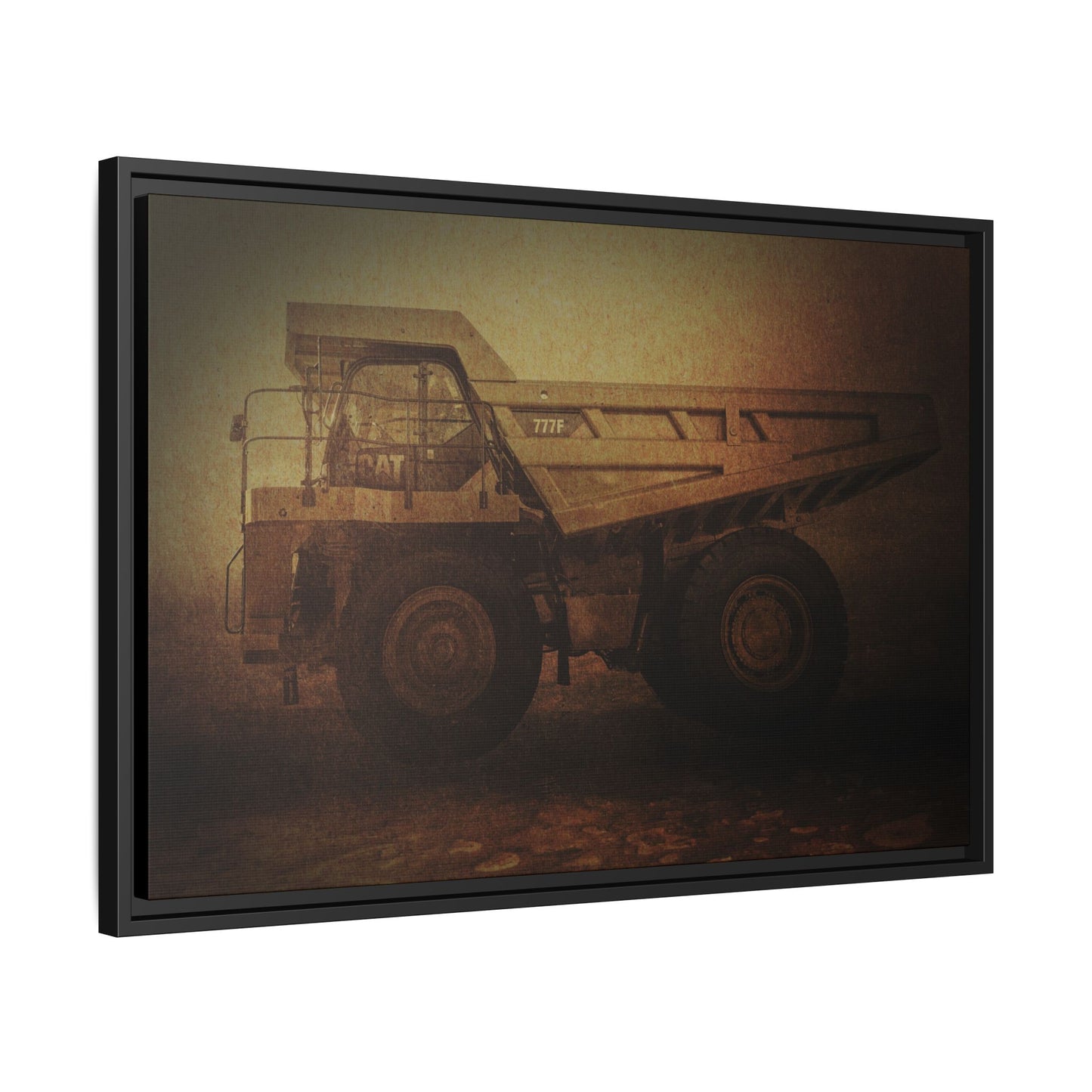 Big Wheel 777 Hauler Framed Wall Art on Stretched Canvas