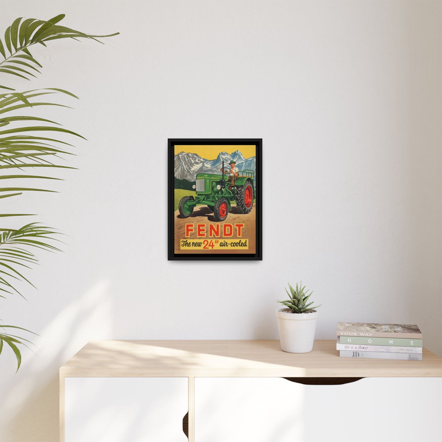 Vintage Fendt Air Cooled 24 Advertisement- Vintage Wall Art on Framed Canvas