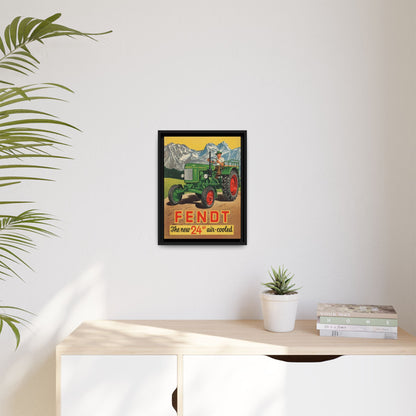 Vintage Fendt Air Cooled 24 Advertisement- Vintage Wall Art on Framed Canvas
