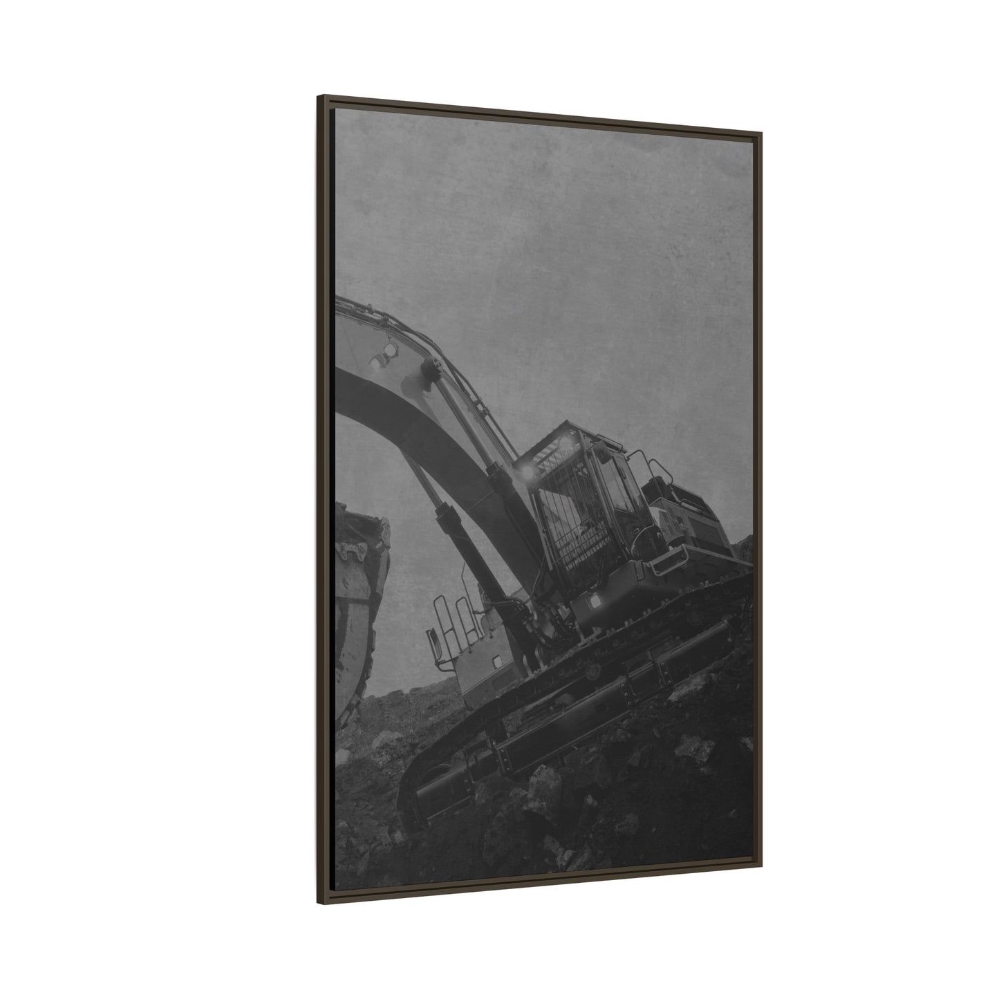 Copy of Excavator Triptych Center Jondo | Matte Canvas Print (Framed)