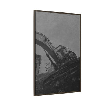 Copy of Excavator Triptych Center Jondo | Matte Canvas Print (Framed)