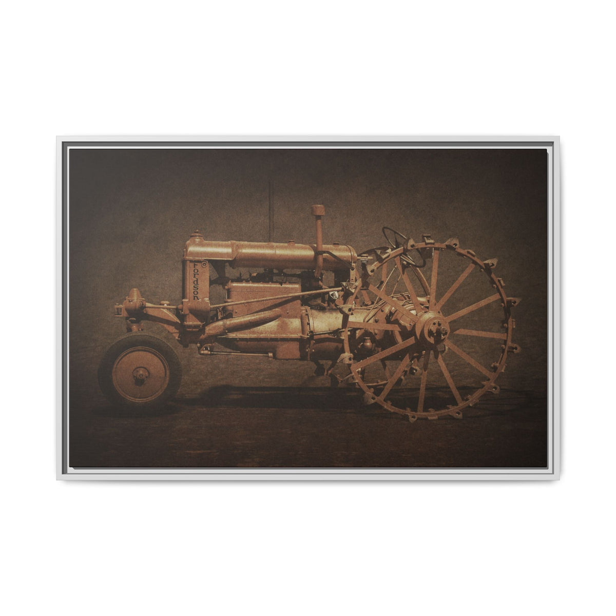 Vintage Ford Fordson Steel Wheel | Wall Art on Framed Canvas