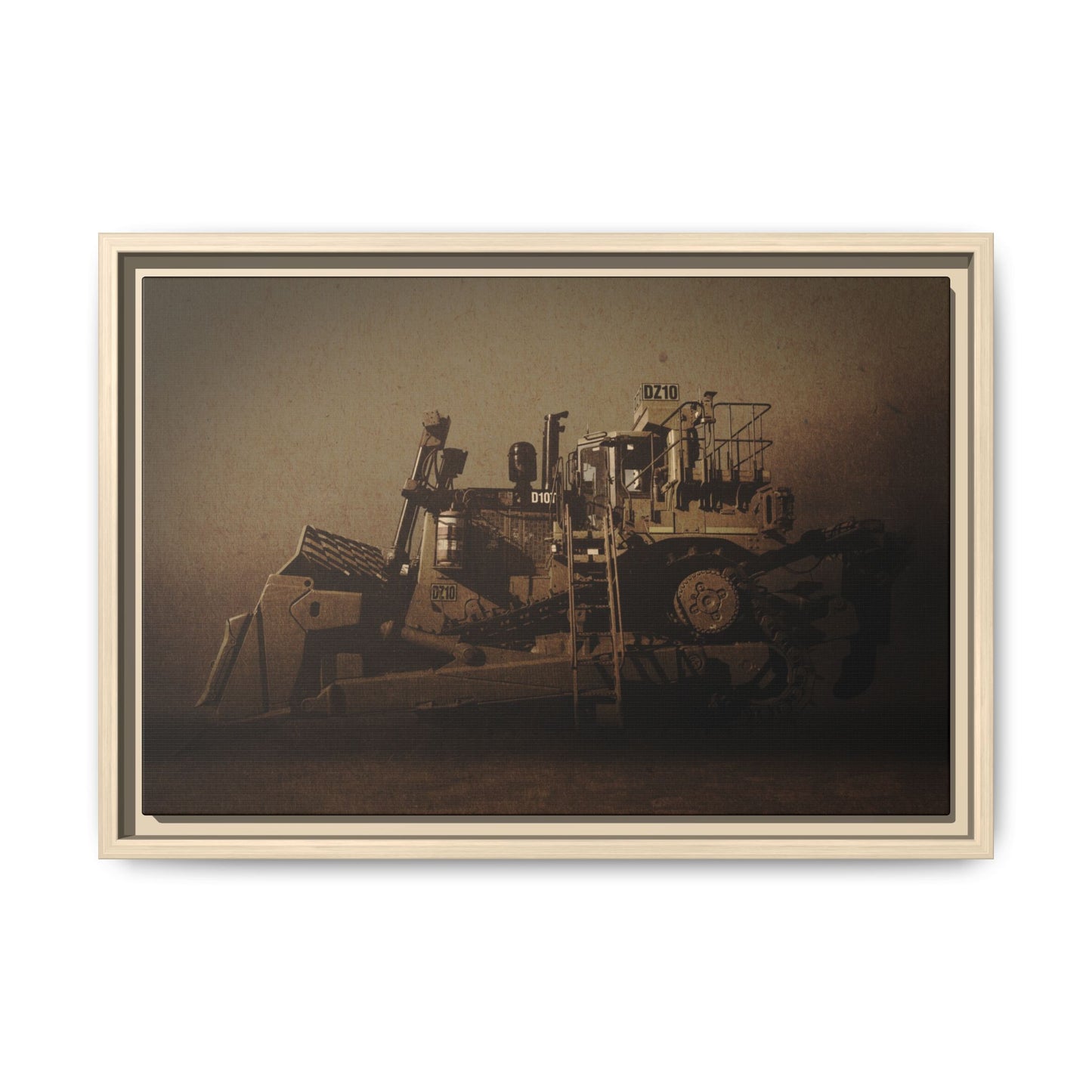 Classic D10Z Dozer | Framed Wall Art on Stretched Canvas