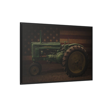 Patriotic John Deere Model G Tractor | Framed Wall Art on Stretched Canvas