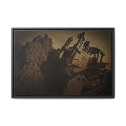 D8 Dozer Action| Framed Wall Art on Stretched Canvas
