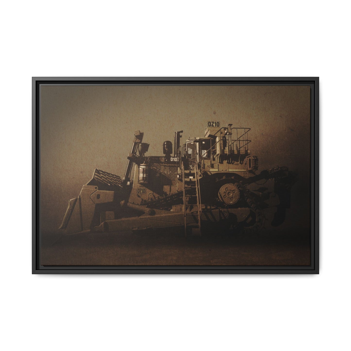 Classic D10Z Dozer | Framed Wall Art on Stretched Canvas