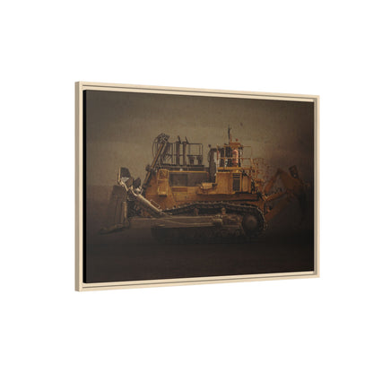Big Komatsu Dozer | Framed Wall Art on Stretched Canvas