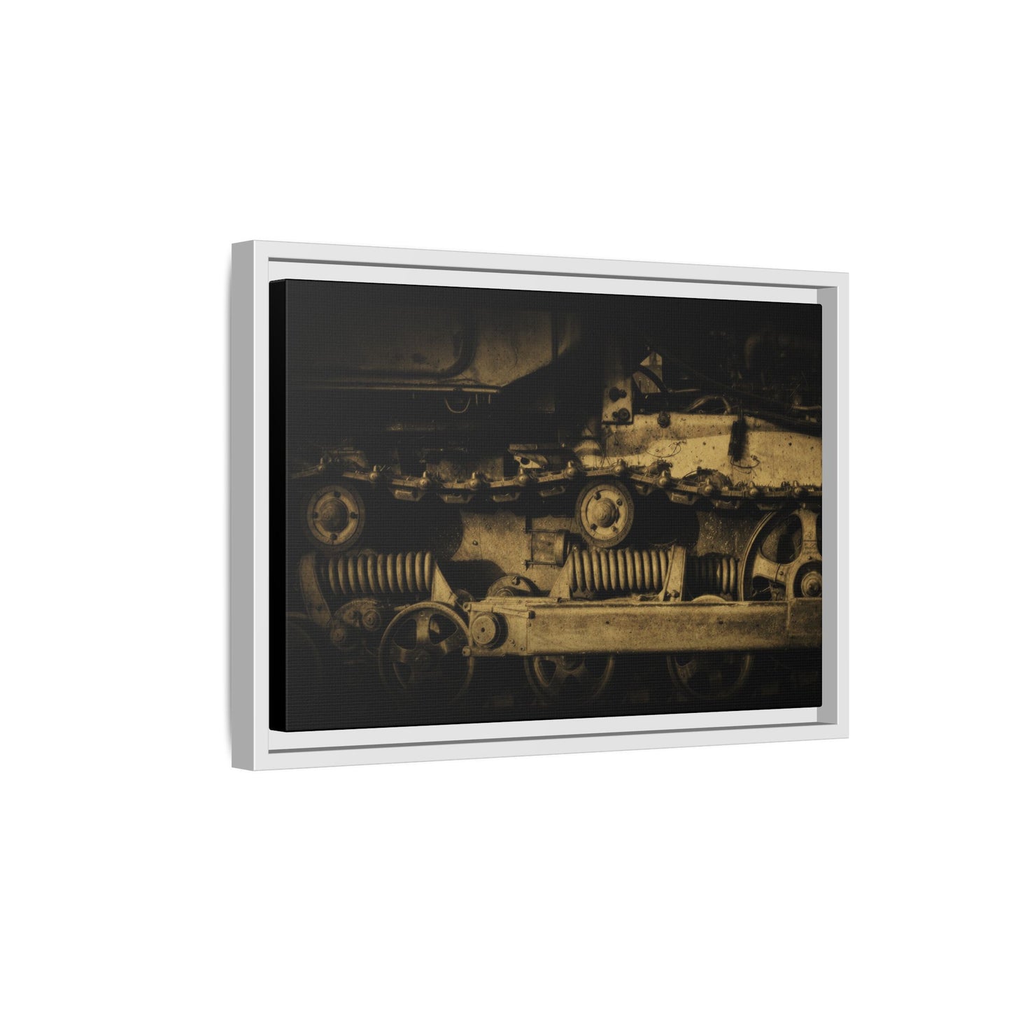 Dramatic Crawler Tracks | Framed Wall Art on Stretched Canvas