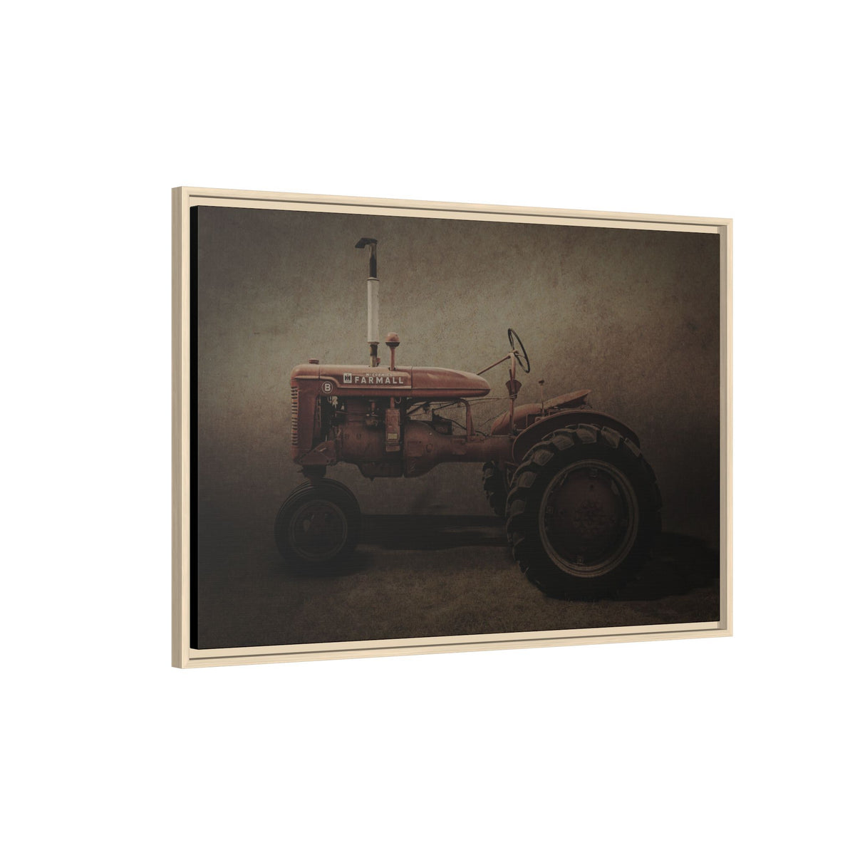 Vintage Farmall Model B Tractor | Framed Wall Art on Stretched Canvas