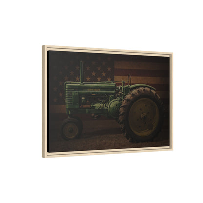 Patriotic John Deere Model G Tractor | Framed Wall Art on Stretched Canvas