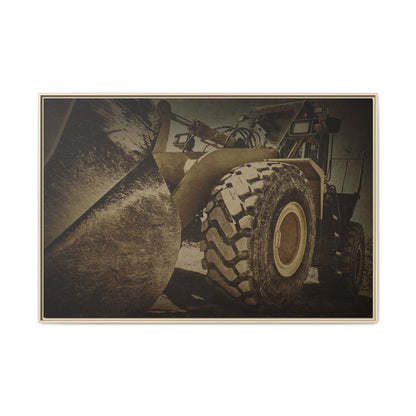 Big Bucket Loader | Framed Wall Art on Stretched Canvas