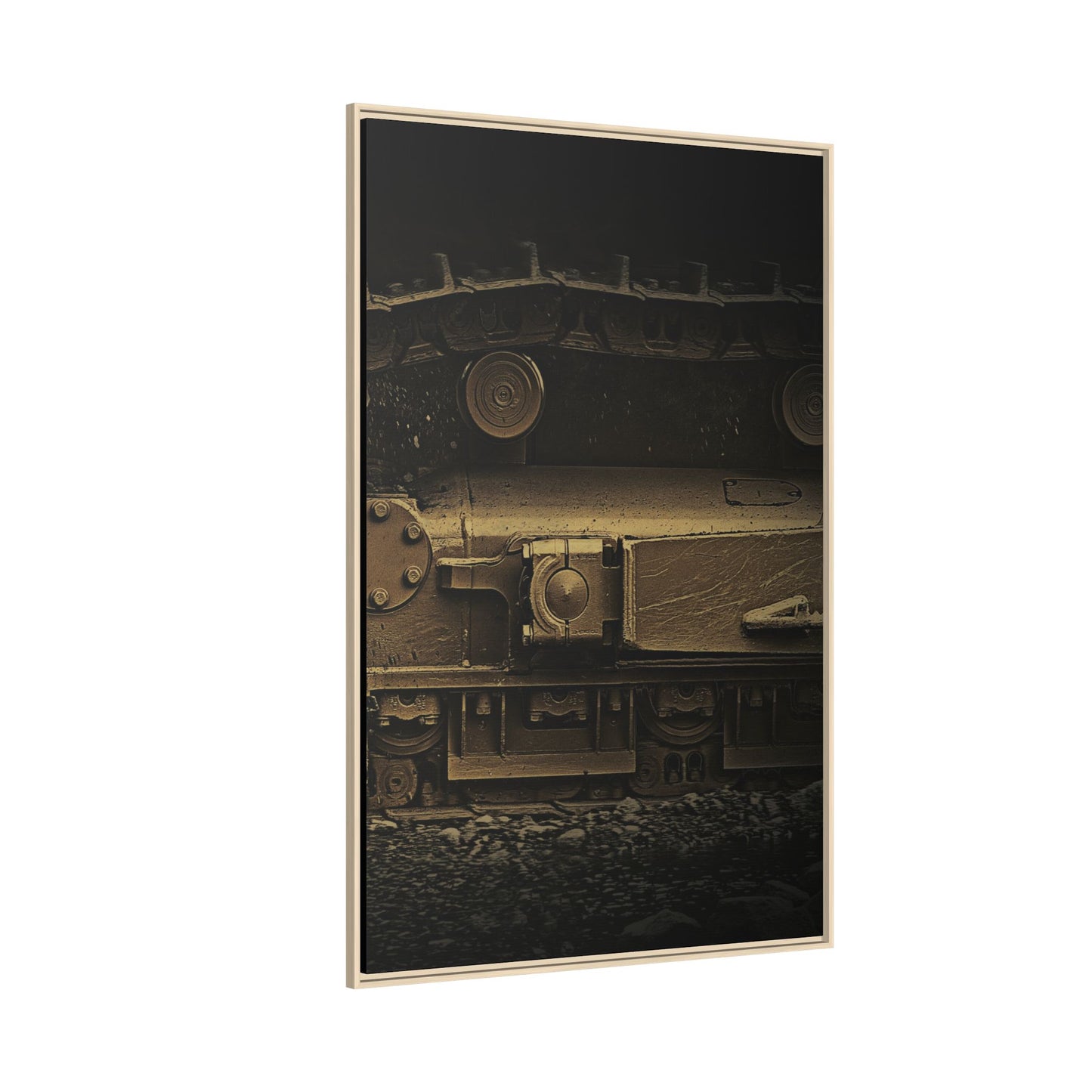 Epic Dozer Track Triptych Left | Matte Canvas Print (Framed)