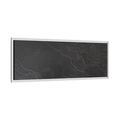Minimalist Topographic Graphic Art - Framed Canvas