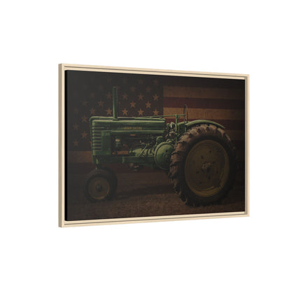 Patriotic John Deere Model G Tractor | Framed Wall Art on Stretched Canvas