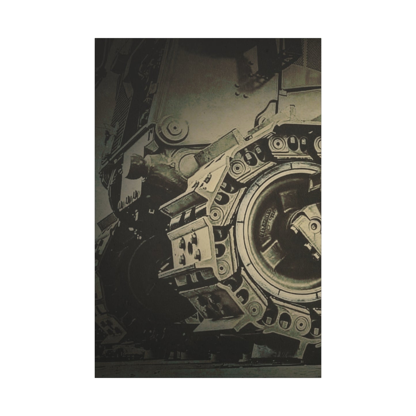 D11 Track Action | Triptych | Left Panel | Unframed