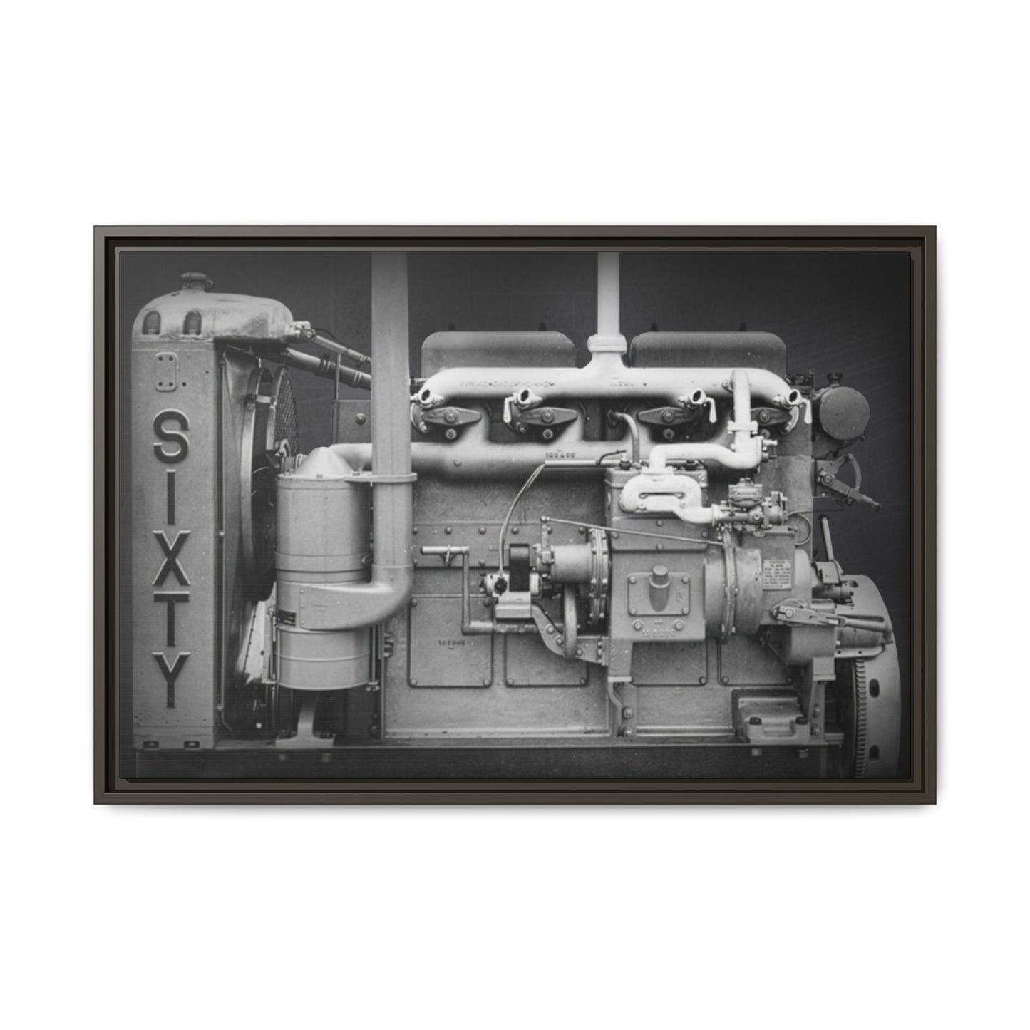 Vintage Caterpillar Power System Sixty Wall Art on Framed Canvas