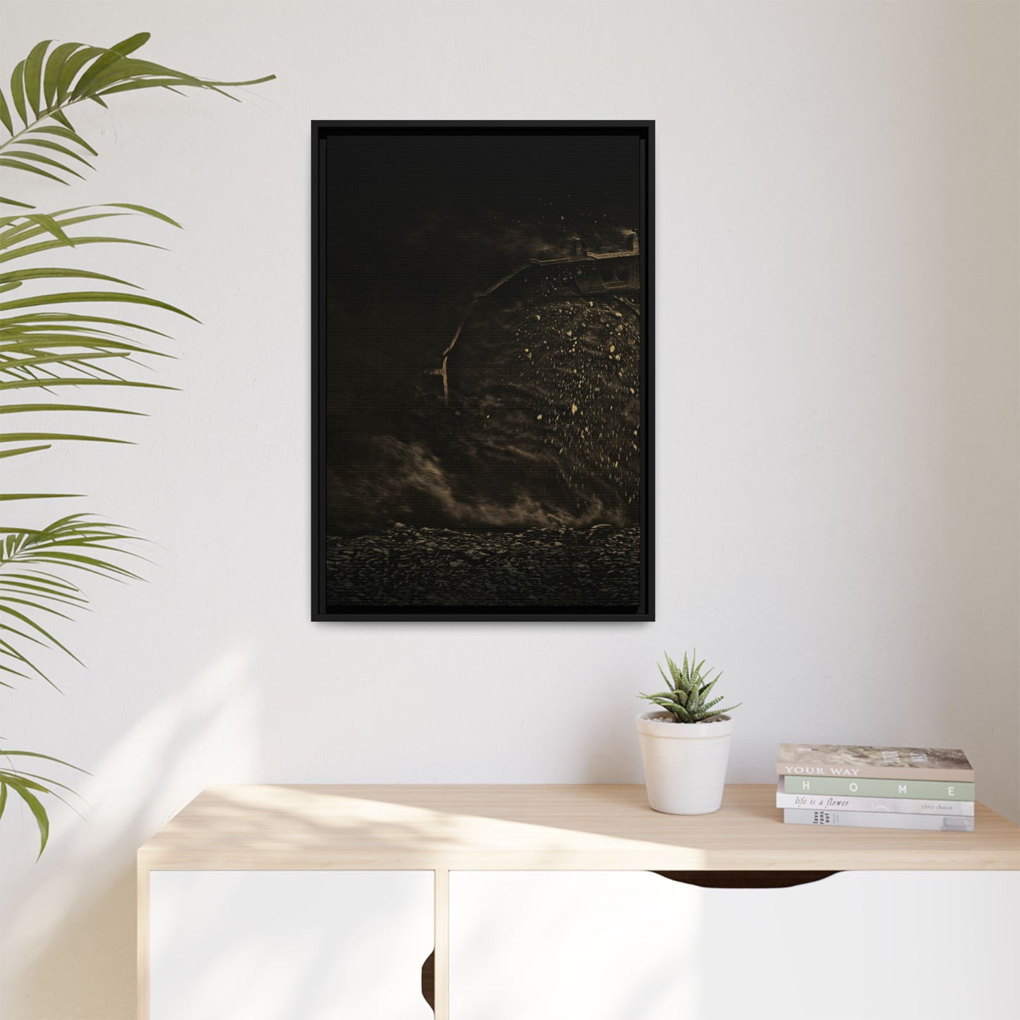 Epic Dozer Track Triptych Left | Matte Canvas Print (Framed)