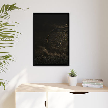 Epic Dozer Track Triptych Left | Matte Canvas Print (Framed)