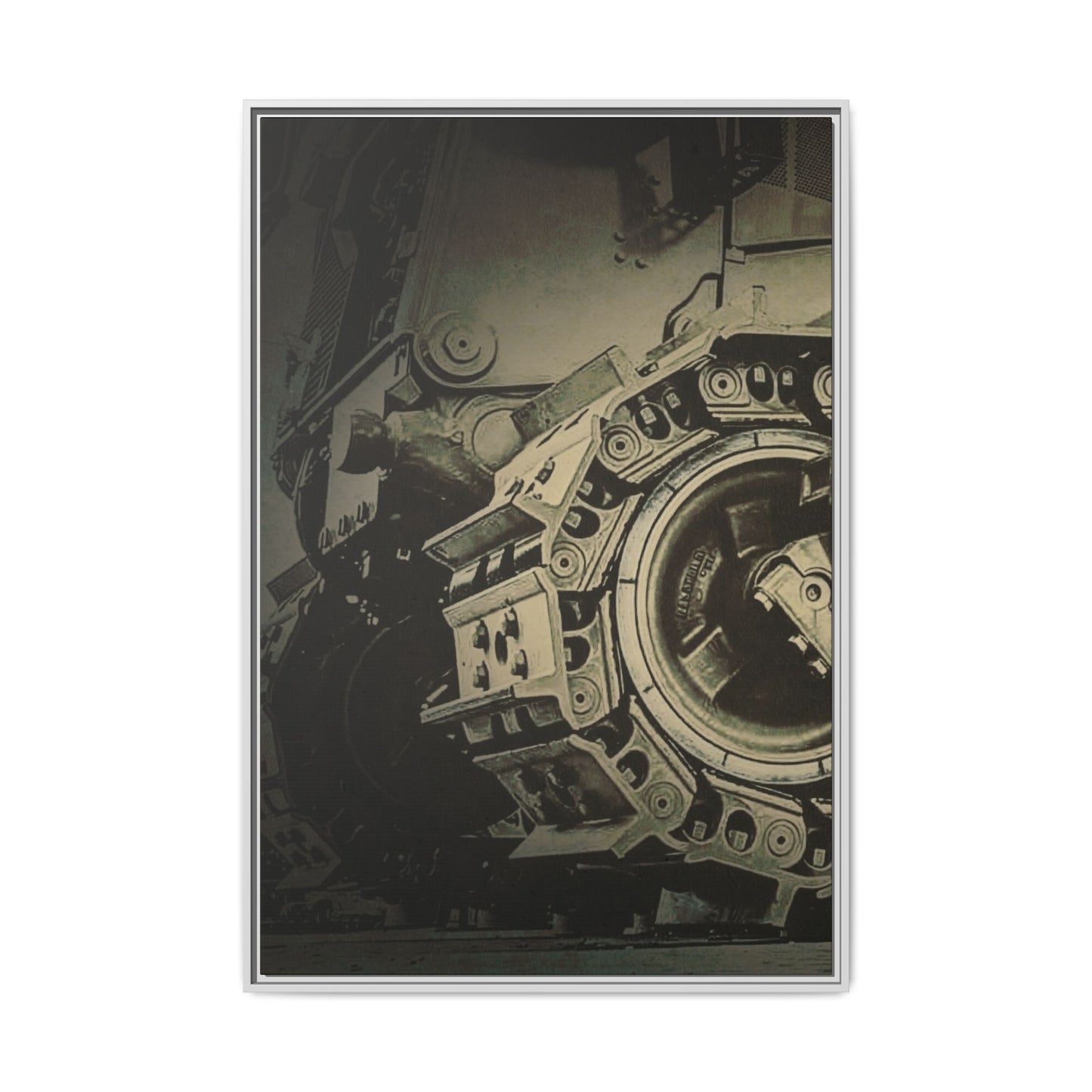 D11 Track Action | Triptych | Left Panel | Framed