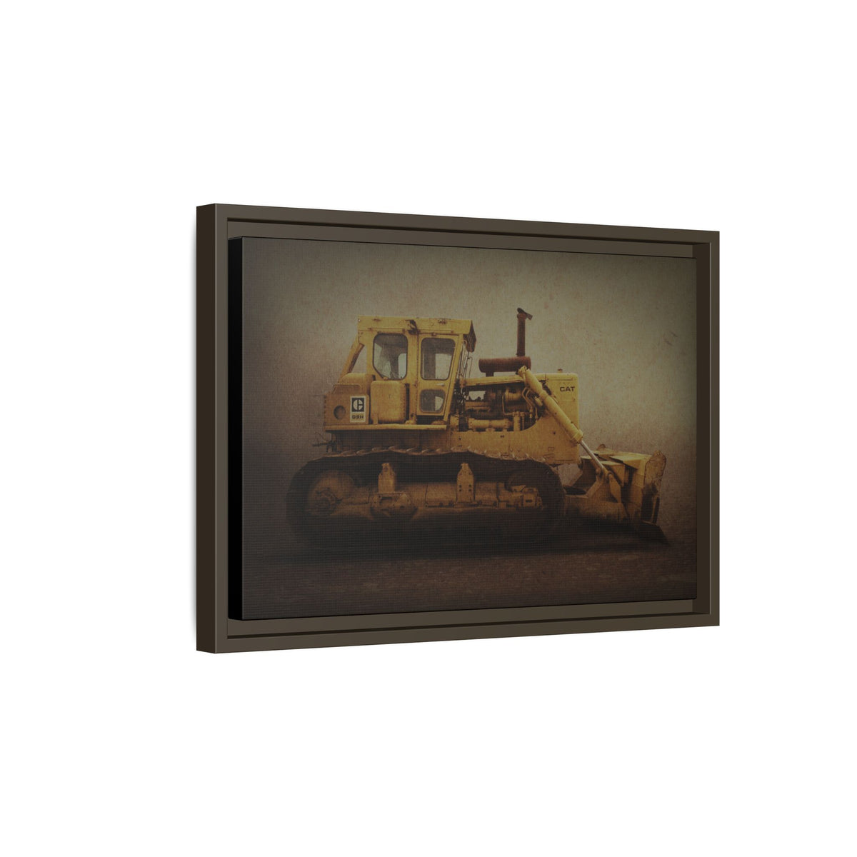 Classic D9H Dozer Photo Wall Art on Framed Canvas | Industrial Artwork