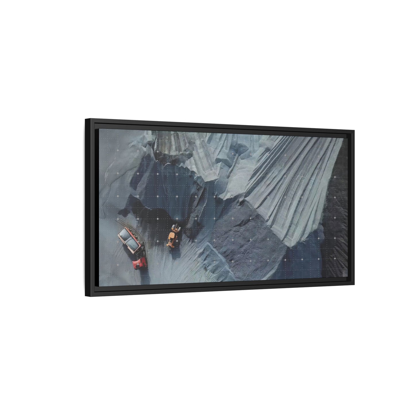 Drone Photo Job Site - Earth Moving - Photo Art on Framed Canvas