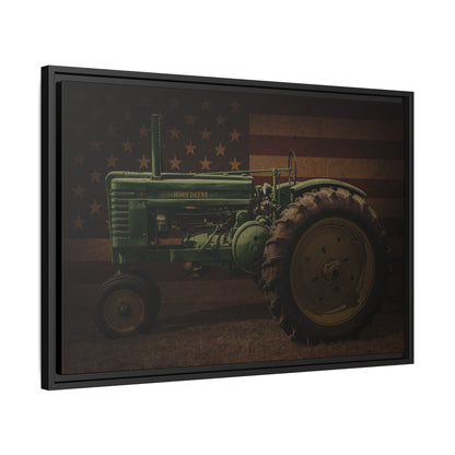 Patriotic John Deere Model G Tractor | Framed Wall Art on Stretched Canvas