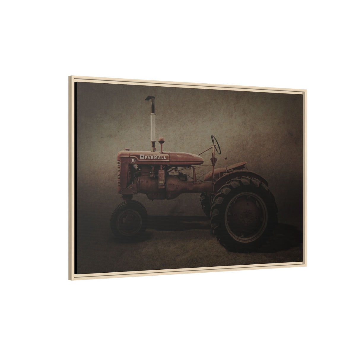 Vintage Farmall Model B Tractor | Framed Wall Art on Stretched Canvas