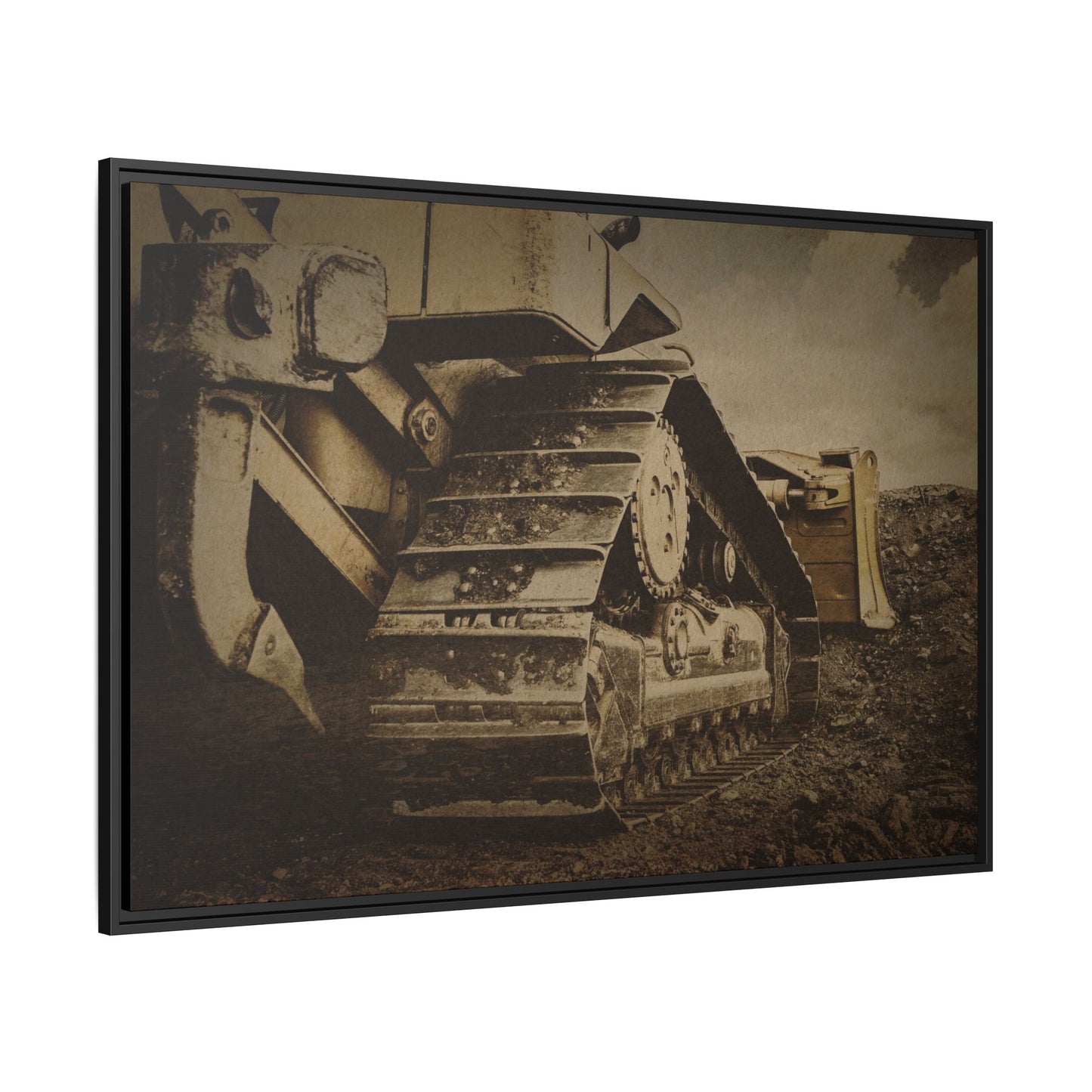 Rocky Dozer Horizon | Framed Wall Art on Stretched Canvas