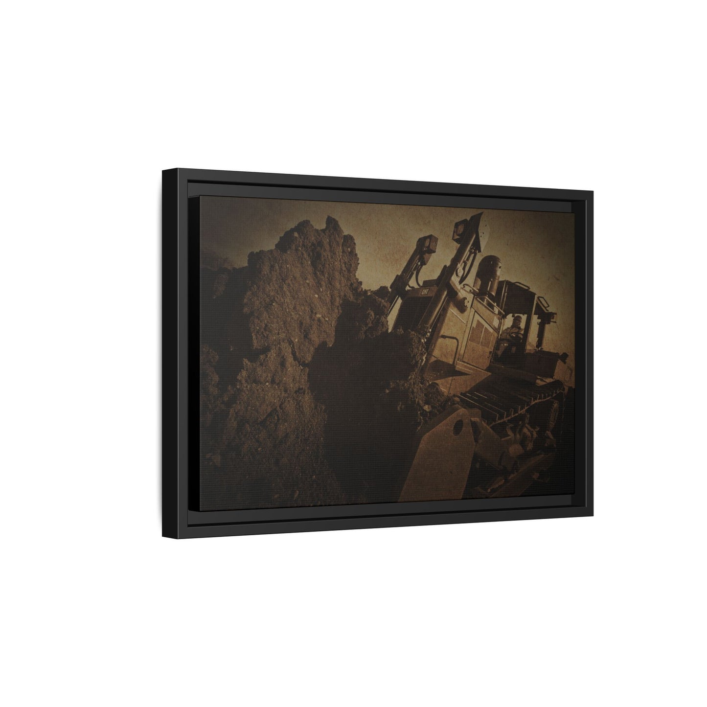 D8 Dozer Action| Framed Wall Art on Stretched Canvas