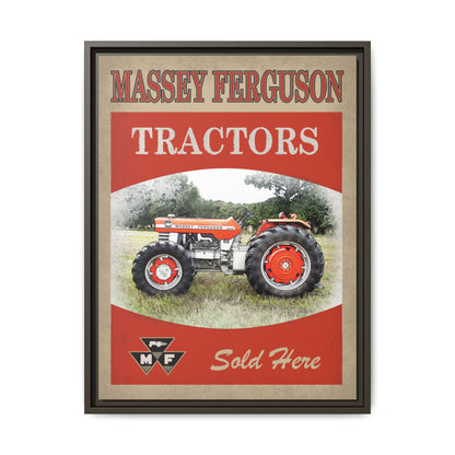 Massey Tractors Sold Here Vintage Advertisement Wall Art on Framed Canvas