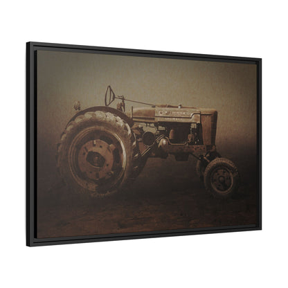 Weathered Vintage Farmall Tractor | Framed Wall Art on Stretched Canvas