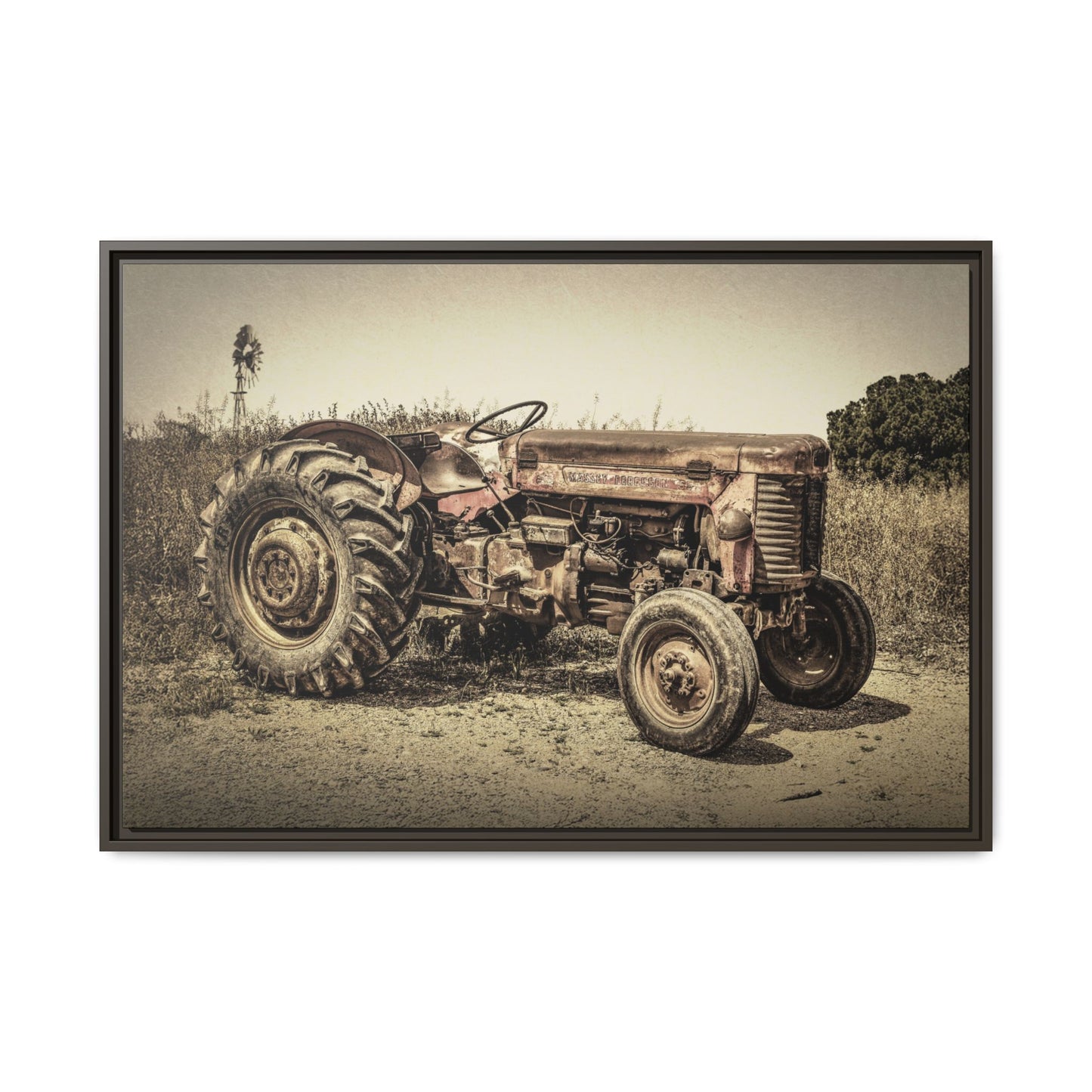 Vintage Massey Ferguson MF 35 - Framed Wall Art on Canvas