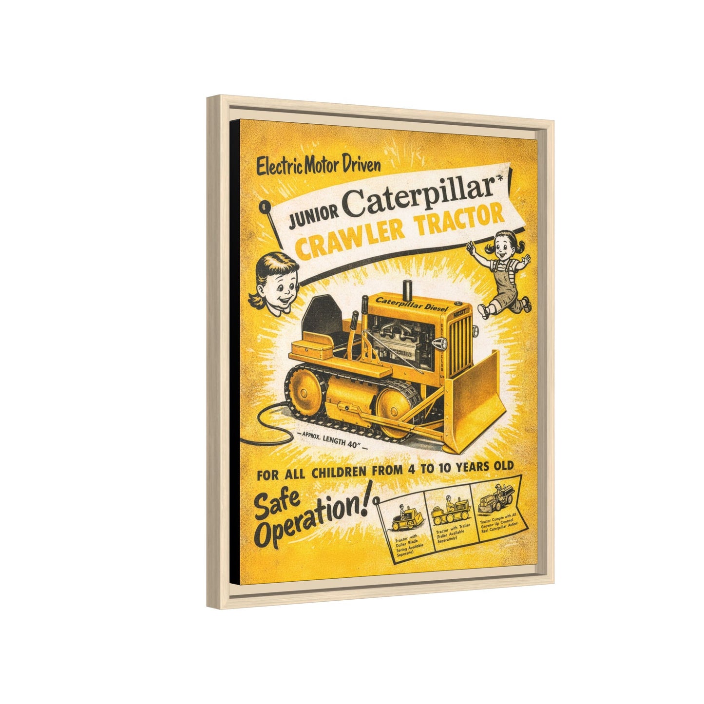 Junior Crawler Vintage Advertisement Art | Framed Wall Art on Canvas