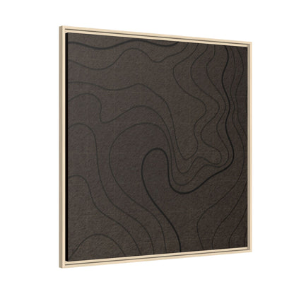 Abstract Topographic Tryptich - Left Panel - Matte Framed Canvas